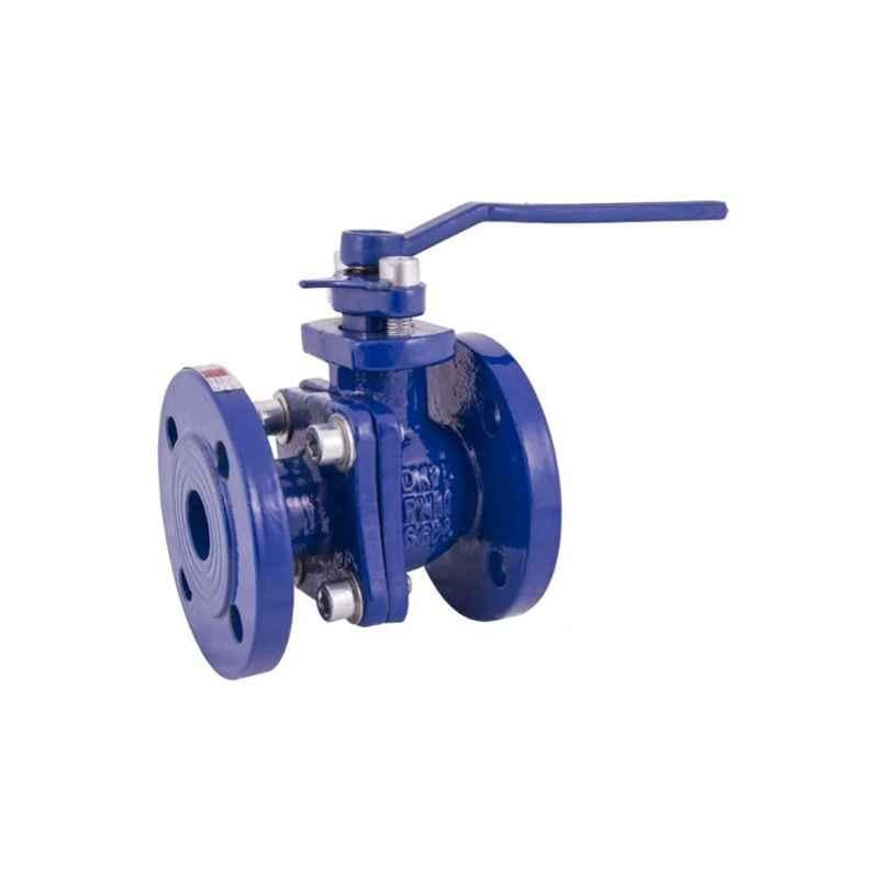 AMS Valves 4 inch Cast Iron PN16 Flanged End Ball Valve, AMSCIBVPN16100