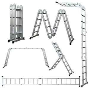 Aardwolf Quickfit 16 Step 15.5ft Heavy Duty Aluminium Extension Ladder, AQT-404