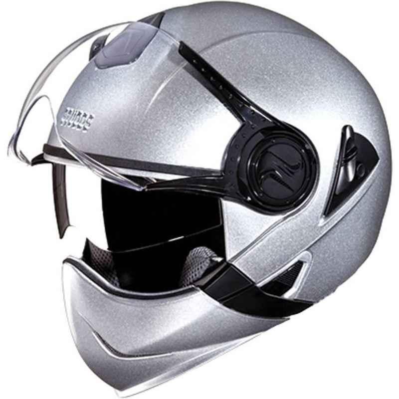 Studds Downtown Silver Gray Full Face Helmet, Size (Large, 580mm)