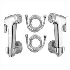 Fastgear ABS & Stainless Steel Silver Chrome Finish Health Faucet Set, FG2434