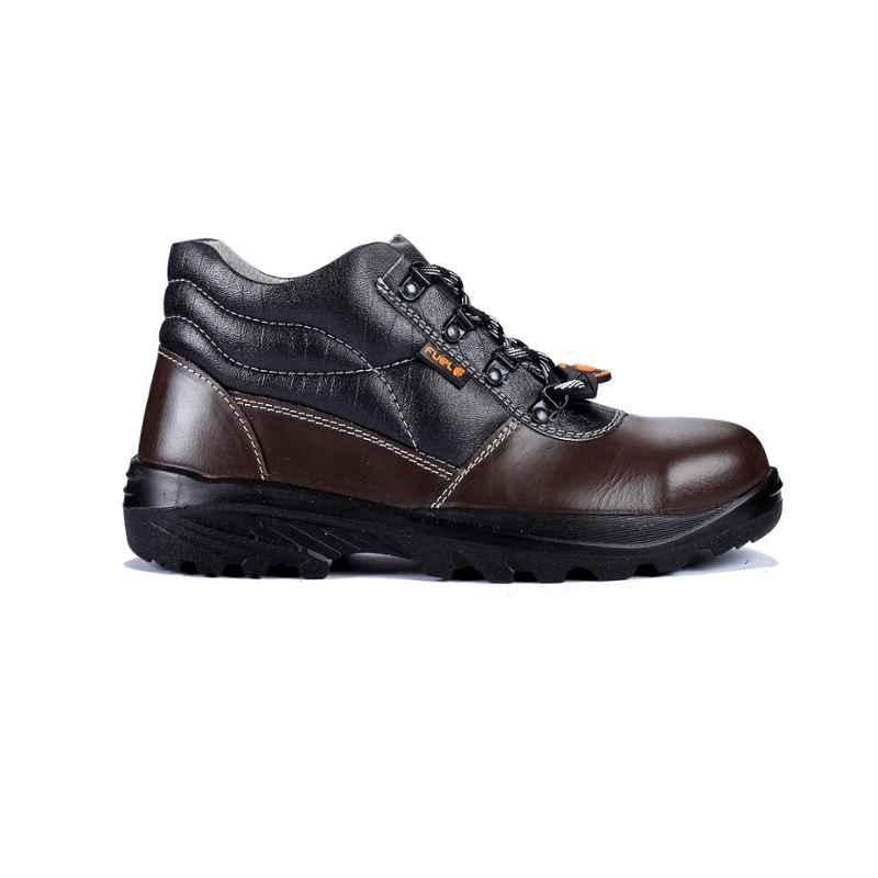 Fuel Mortar H/C Brown Leather Steel Toe Safety Shoes, 610-0308, Size: 10