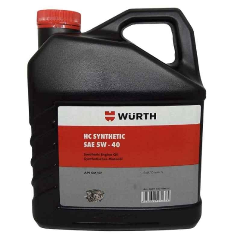 Wuerth 5W-40 API SM 3.5L Synthetic Engine Oil for Car, WURTH5W-40 APISM