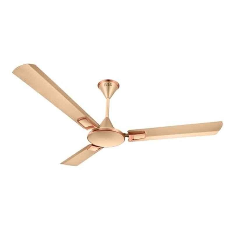 IVAS Ivana 50W 400rpm Satin Gold 1 Star High Speed Ceiling Fan with 2 Years Warranty, HSCF1STR1200MM, Sweep: 1200 mm