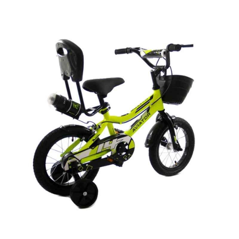 Caya Aviator-14 Floro Green BMX Adjustable Handle Kids Cycle, Tyre Size: 14 inch
