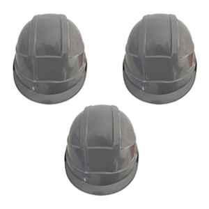 Ladwa Polymer Grey Heavy Duty Safety Ratchet Helmet (Pack of 3)