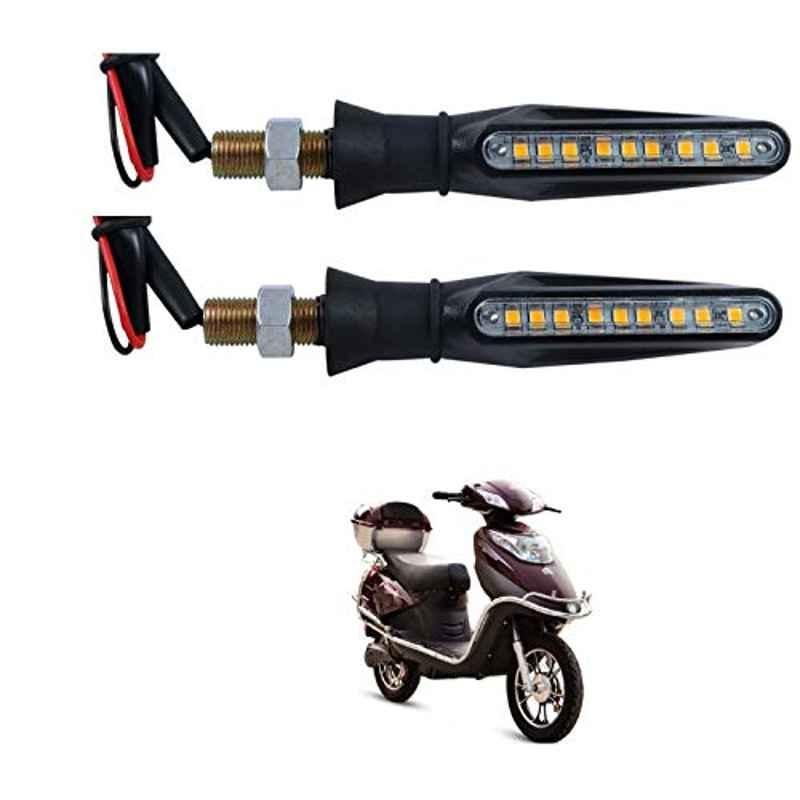 Kozdiko 4 Pcs Plastic Front & Rear Side Sleek Yellow Bike Indicator Set for Hero Electric Flash