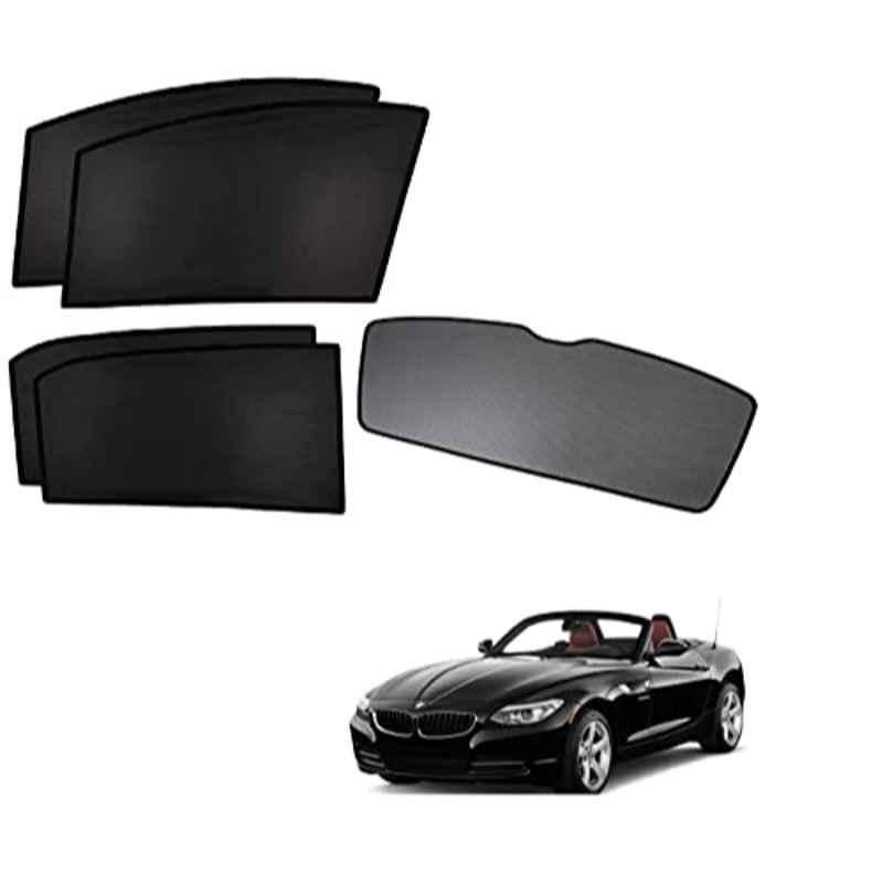 Kozdiko 5 Pcs Polyester Black Non Magnetic Window & Rear Sun Shades Set for BMW Z4