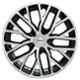 Prigan Phantom 4 Pcs 14 inch Silver & Black Press Fitting Wheel Cover Set for Ford Figo 2015
