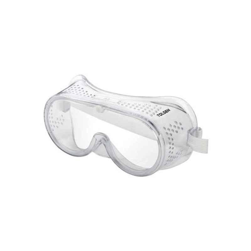 Tolsen White & Clear Safety Goggles, 45070, Size: Free