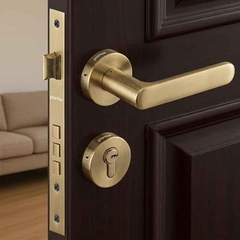 Plantex Stainless Steel Brass Antique Mortise Door Lock Set, OHMH-81