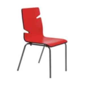 Wipro Munch 400x425mm Metal Red Cafe Chair