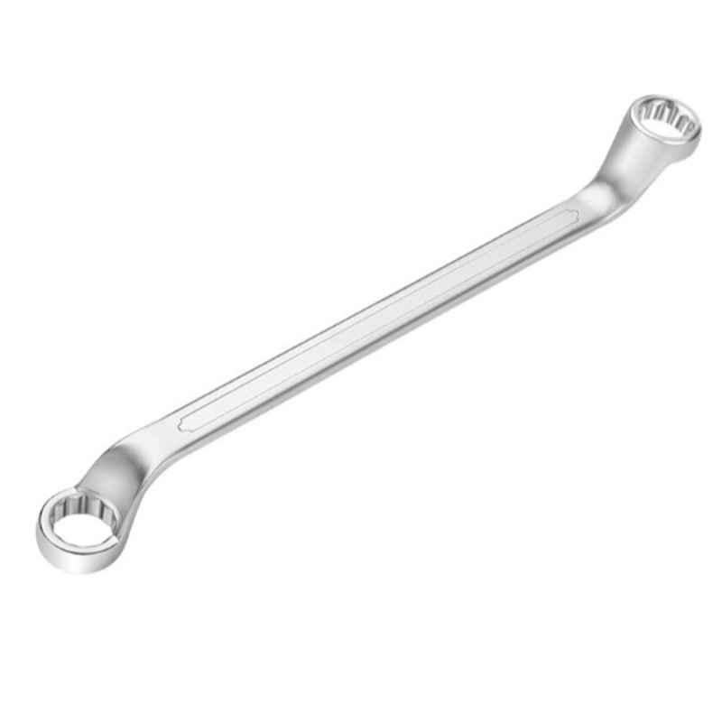 Tolsen 18x19mm CrV Chrome Plated Industrial Double Ring Spanner, 15877