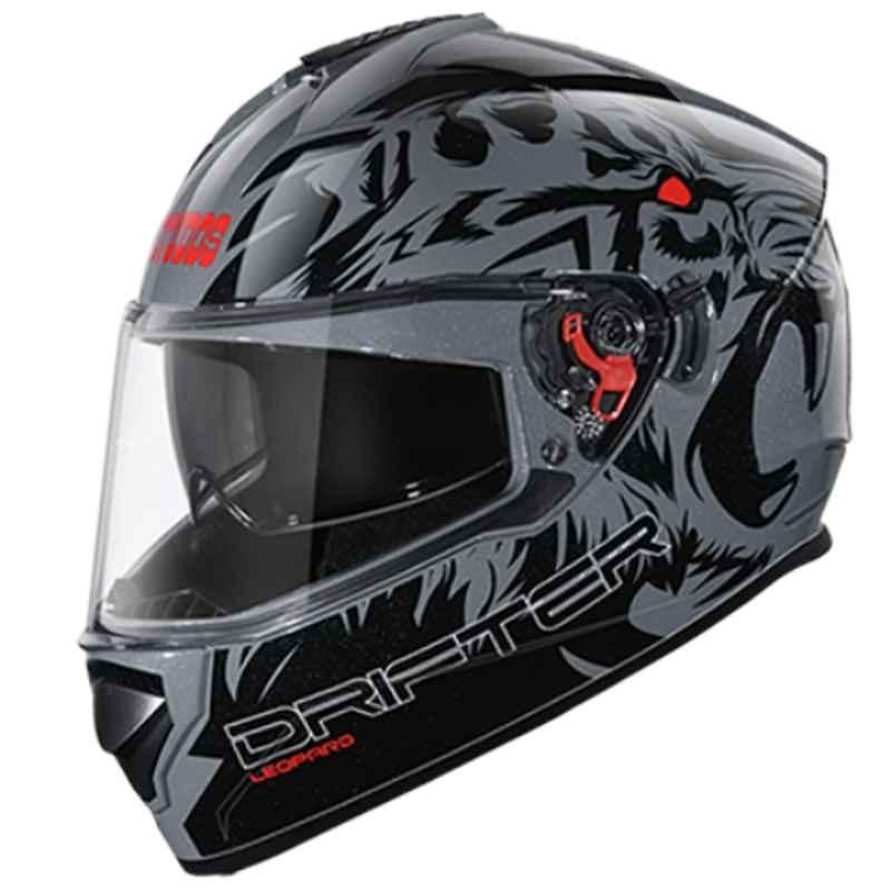 Studds Drifter D2 Grey N9 Full Face Motorcycle Helmet, Size: L