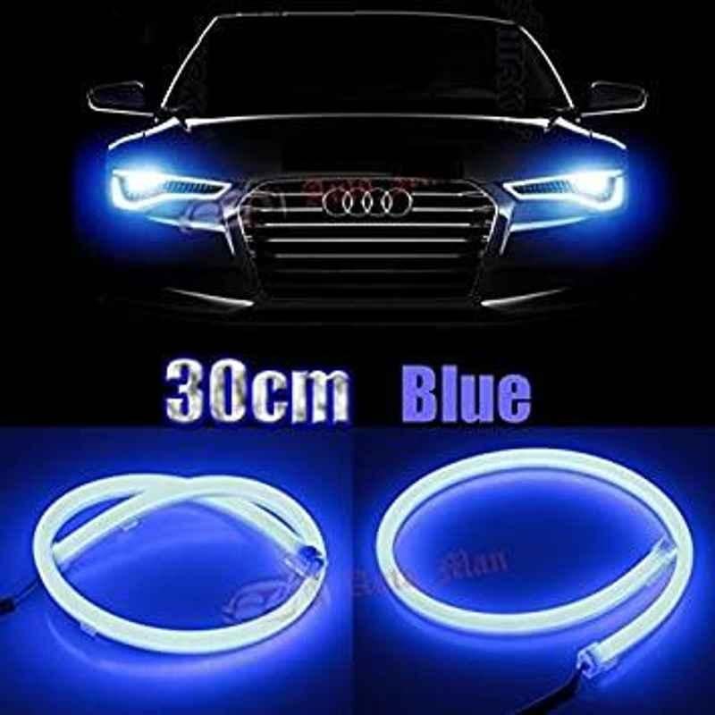 AOW Flexible 30cm Headlight Neon LED DRL Tube (BLUE) For Laura (Pack Of 2)