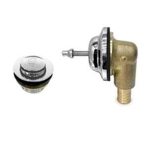 Plantex Pure Brass Chrome Finish Bathtub Overflow Set with Chain Plug & Waste Coupling