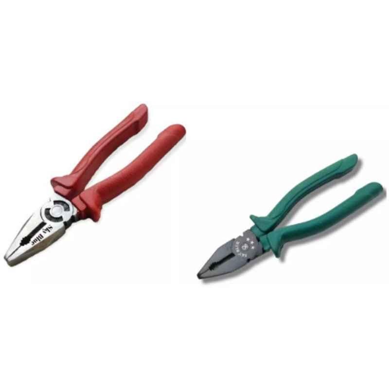 Sky Blue 2 Pcs 7.8 inch Lineman Plier Combo, SBE_PLIER_COMBO_MOD_00346