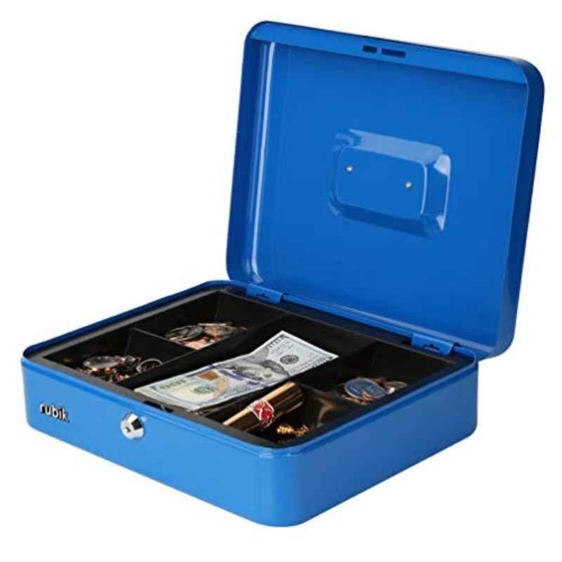 Rubik Alloy Steel Blue Cash Box, RB-CB03-L6CTBLU, Size: Large