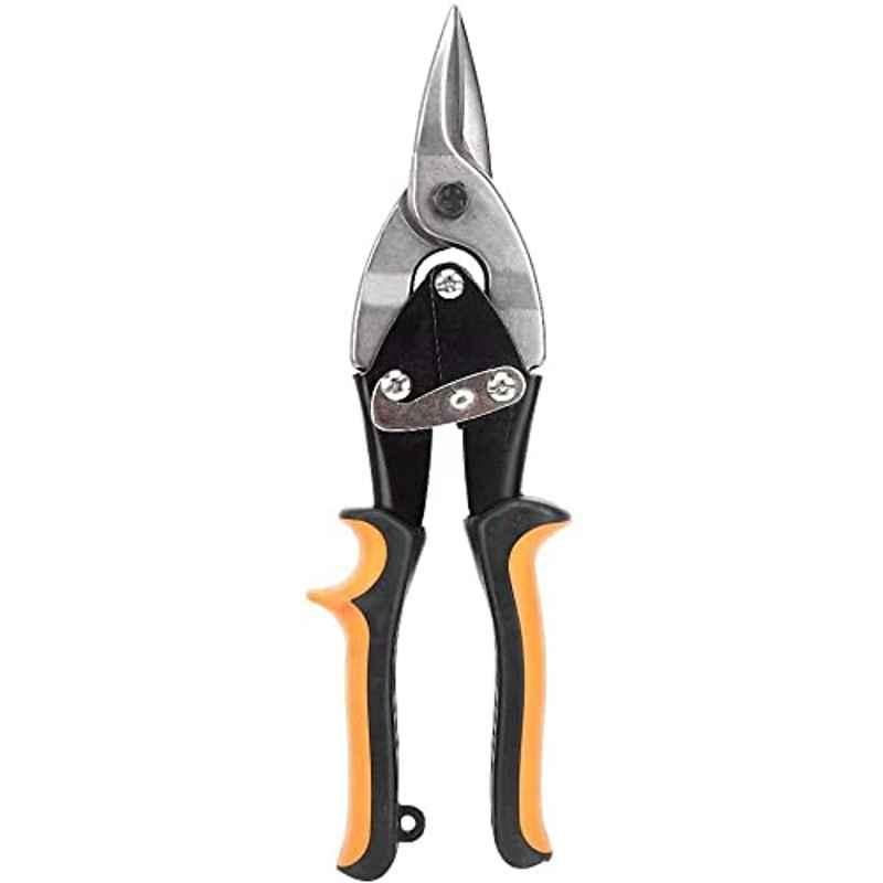 Abbasali Metal Cutting Scissors Multi-Purpose Tin Snips Household Industrial Handheld Cutting Tools Used For 1.2mm/0.05In Cold Rolled Sheet & 0.7mm/0.03In Stainless Steel(Straight Head)