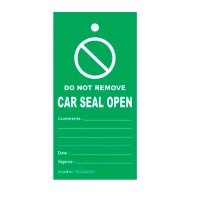Loto 80x160x0.5mm Metal Green Tag Car Seals, TAGD-CSG