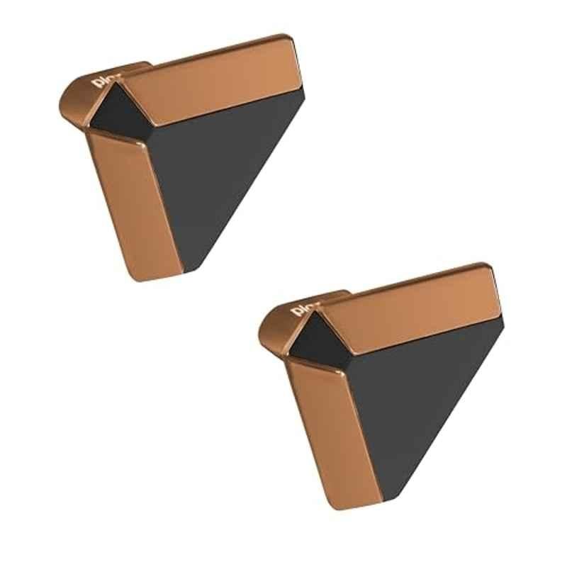 Plantex Knobs for Drawer/Drawer Knobs/Triangle Knob for Cabinets/Drawer Handle/Pull-Push Knob for Kitchen/Bedroom Drawers (Pack of 2) SH-432, Rose Gold & Grey