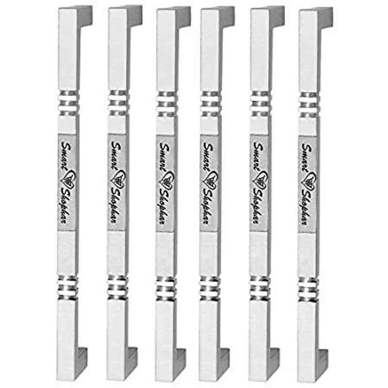Smart Shophar 4 inch Stainless Steel Multicolour Palm Cabinet Handle, SHA40CH-PALM-SL04-P6 (Pack of 6)