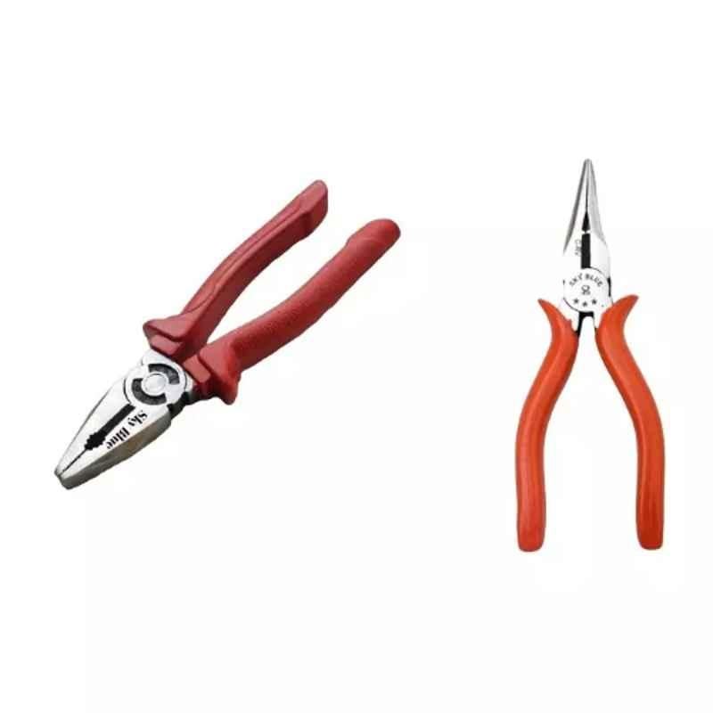 Sky Blue 2 Pcs 7.8 inch Lineman Plier Combo, SBE_PLIER_COMBO_MOD_00391