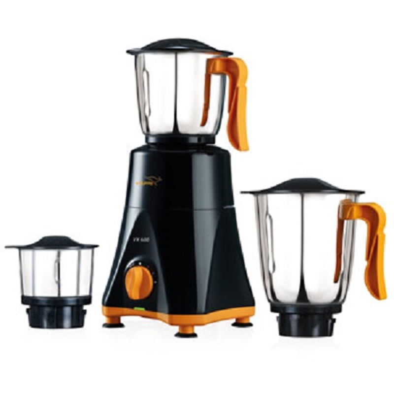 V-Guard 600W 1.75L Stainless Steel Mixer Grinder with 3 Jars, VX-600