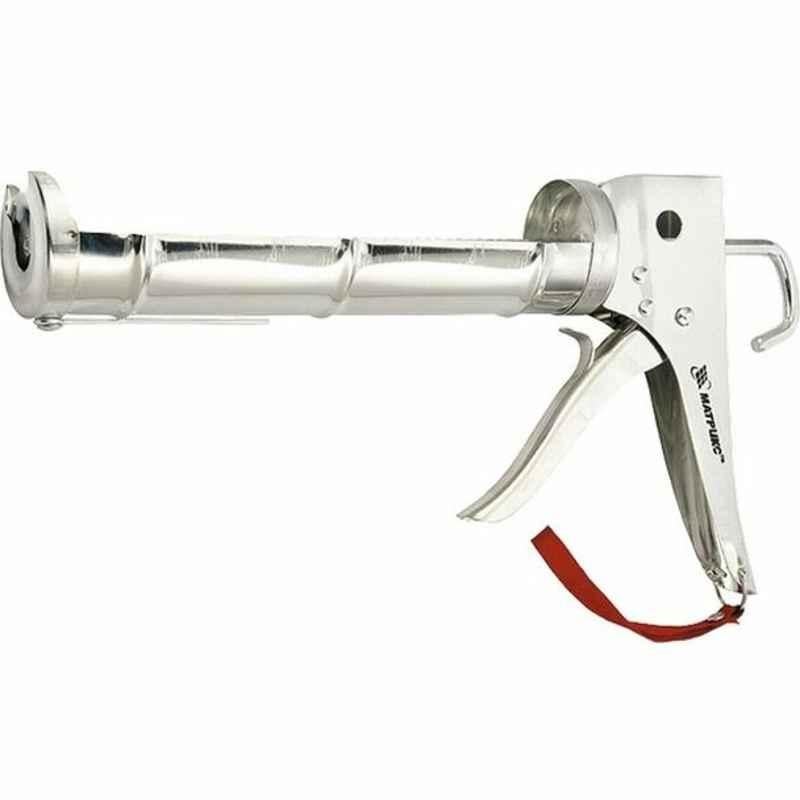 Mtx Half Open Caulking Gun, 886409, Metal, 310ml, Silver