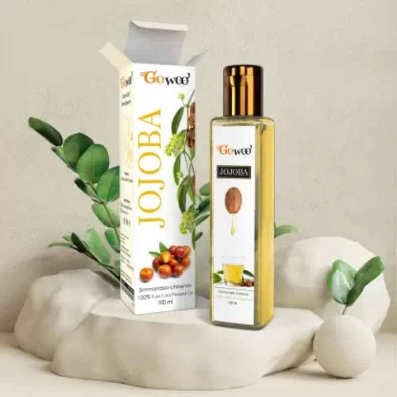 GoWoo 100ml Pure Cold Pressed Jojoba Organic Carrier Oil, GOWOO-P-175