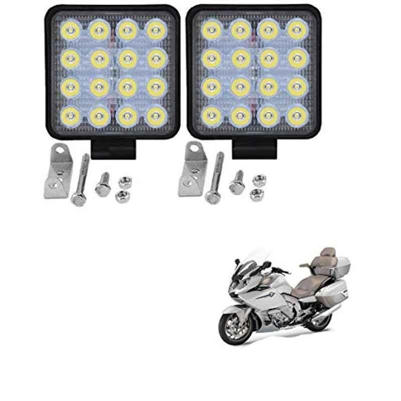 Kozdiko 2 Pcs 48W 16 LED Square Bright Beam White Fog Light Set for BMW K 1600, koz_92869
