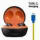 Zebronics Orange Splash Proof Earbuds with Type C Portable Charging Case, ZEB-SOUND BOMB 1