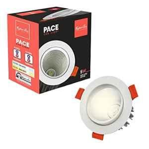 Fybros Pace 5W Aluminium Warm White Round LED COB Down Light, FLS5761A