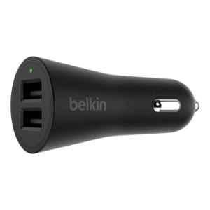 Belkin 4.8A Dual USB Port Car Charger, F8M930BTBLK