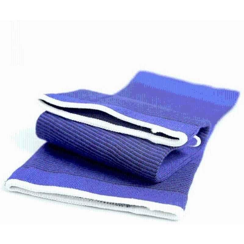 Matrica 2 Pcs Elastic Blue & Black Knee Support Sleeves Set for Arthritis & Muscle Support, Size: Free