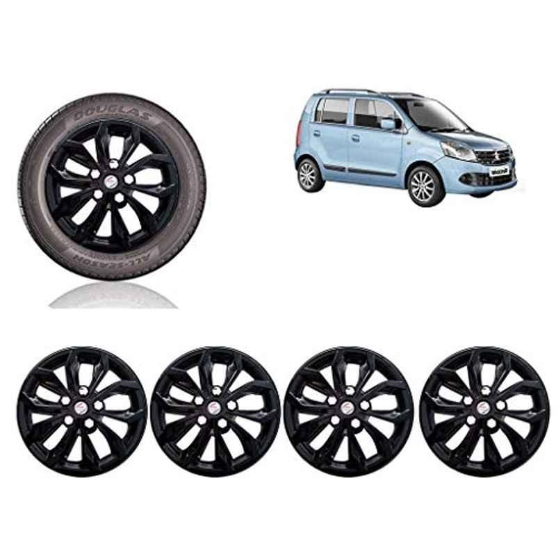 Auto Pearl 4 Pcs 13 inch ABS Black Car Wheel Cover Set for Maruti Suzuki WagonR 2010