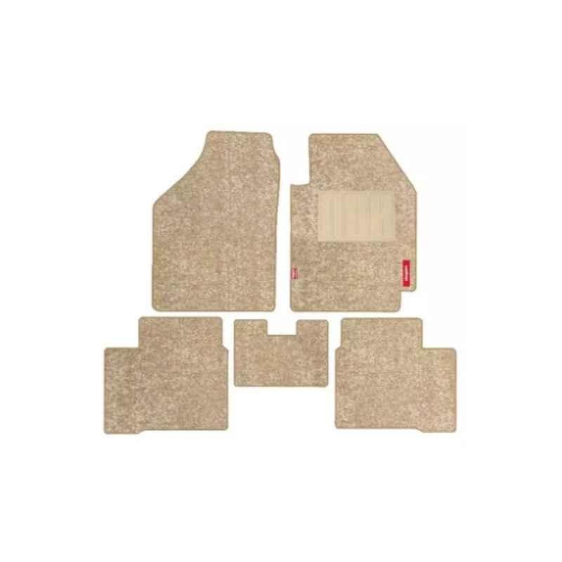Elegant Miami Polypropylene Beige Carpet Car Mat Set for Renault Duster