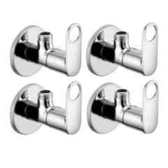 Fastgear Prime Stainless Steel Silver Chrome Finish Angle Valve, FG1896 (Pack of 4)