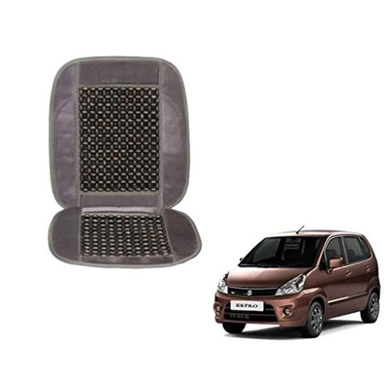 Kozdiko Wooden Beads Car Seat Cushion with Velvet Border for Maruti Zen Estilo
