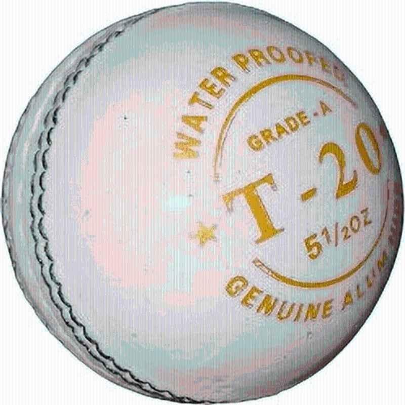 HTM Grade A T-20 White Leather Cricket Ball