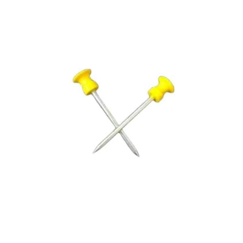 GYM24 Equipment Alloy Steel & Plastic Silver & Yellow Weight Stack Selector Pin