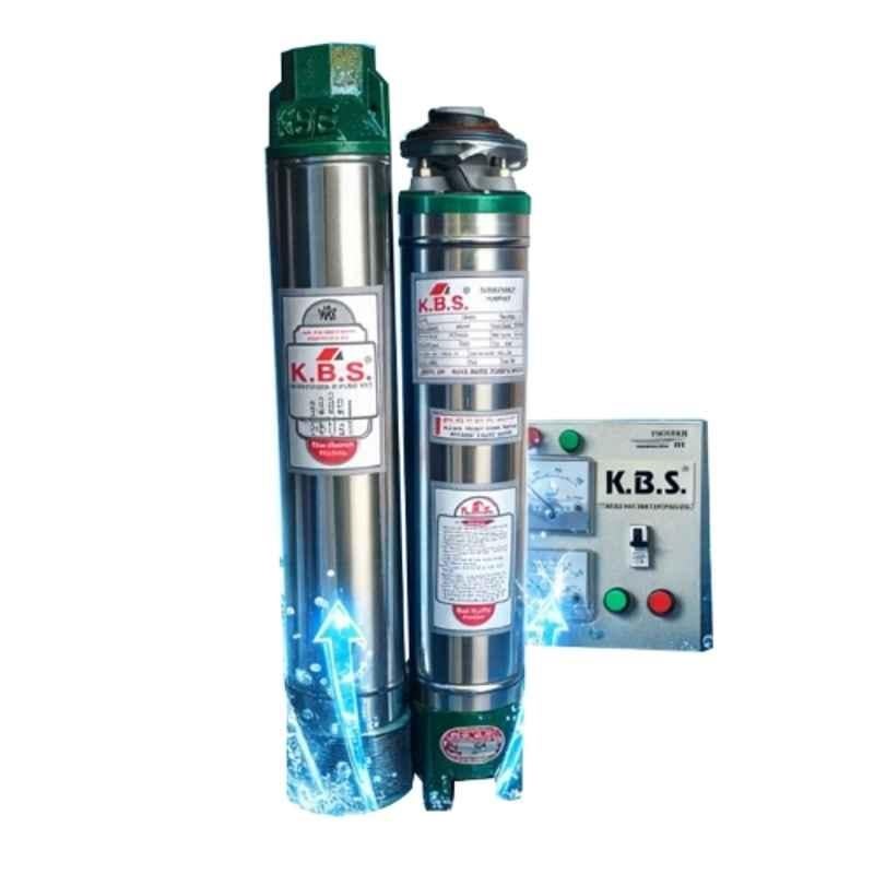 KBS V3 1HP 15 Stage Single Phase Water Filled Submersible Pump with Panel & 150ft Head Range