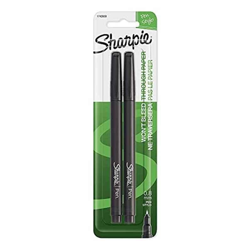 Sharpie 2PCs 0.8mm Black Pen