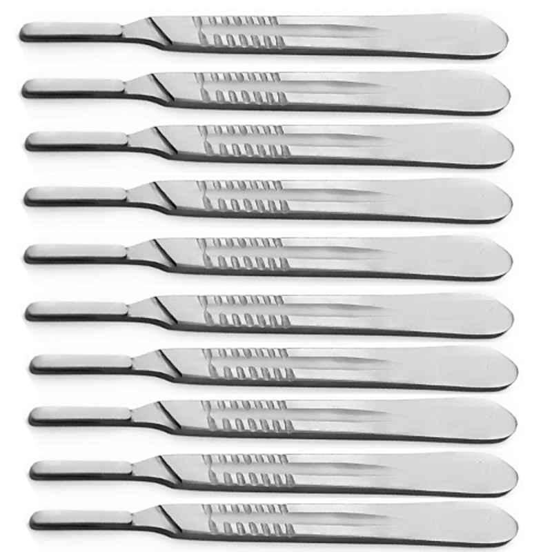 Forgesy Stainless Steel Scalpel Surgical Blade Handle, Size: 4, X32 (Pack of 10)