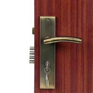 Handle Waala MG1105 10 inch 60mm Stainless Steel Antique Brass Finish Cylindrical Plate Both Side Key Mortise Door Lock Set