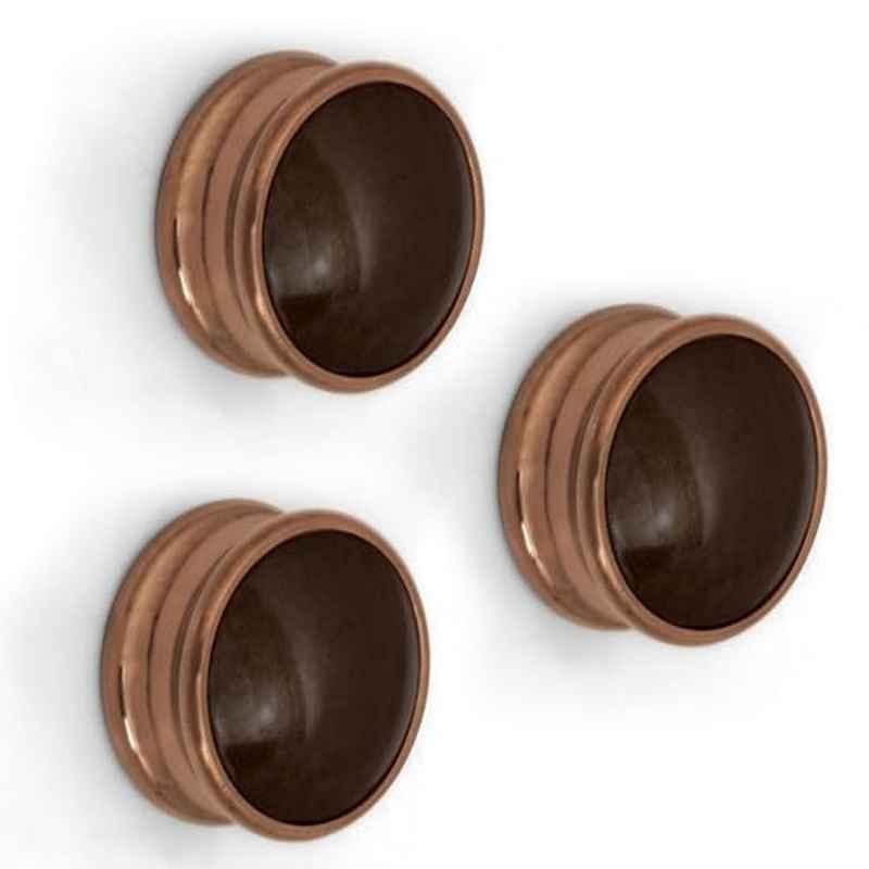 Plantex Knobs for Drawers/Drawer Knobs/Round Knob for Cabinets/Pull-Push Knob for Kitchen/Bedroom Drawer (Pack of 3) Rose Gold