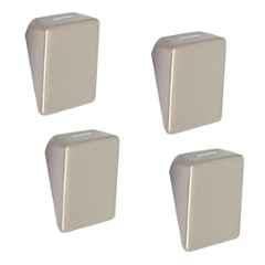 Plantex Knobs for Drawers/Square Drawer Knobs for Cabinets/Pull-Push Knobs for Kitchen/Bedroom Drawer (Pack of 4) SH-331, Satin White