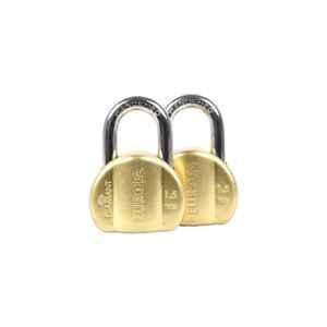 Europa Brass Matt Diamant Commercial 2 Pad Lock with Common Key, L358 TW