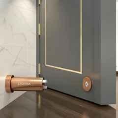 Plantex Stainless Steel Wall-Mounted Magnetic Door Stopper/Door Catcher for Wooden Door/Stops for Door PVD Rose Gold