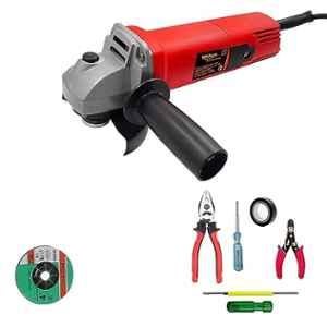 Walkers 800W 4 inch Angle Grinder with Wheel & 5 Pcs Hand Tool Kit, WKCB410