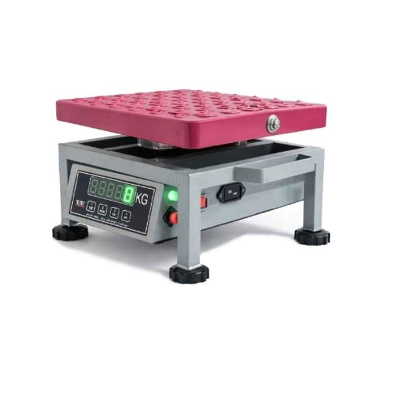 Monet 10x10 inch 80kg Mild Steel & Rubber Portable Weighing Scale with Dual Display & 2 Days Battery Backup